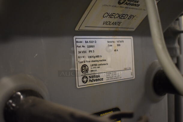 Nilfisk Advance Model BA 5321 D Floor Cleaner. 30x51x41. (south basement 019) - Image 8 of 8
