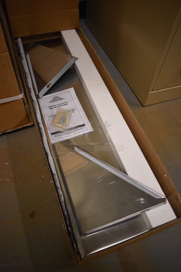 BRAND NEW IN BOX! Advance Tabco Stainless Steel Shelf w/ Brackets. 36x11x3. (south basement 012) - Image 3 of 5