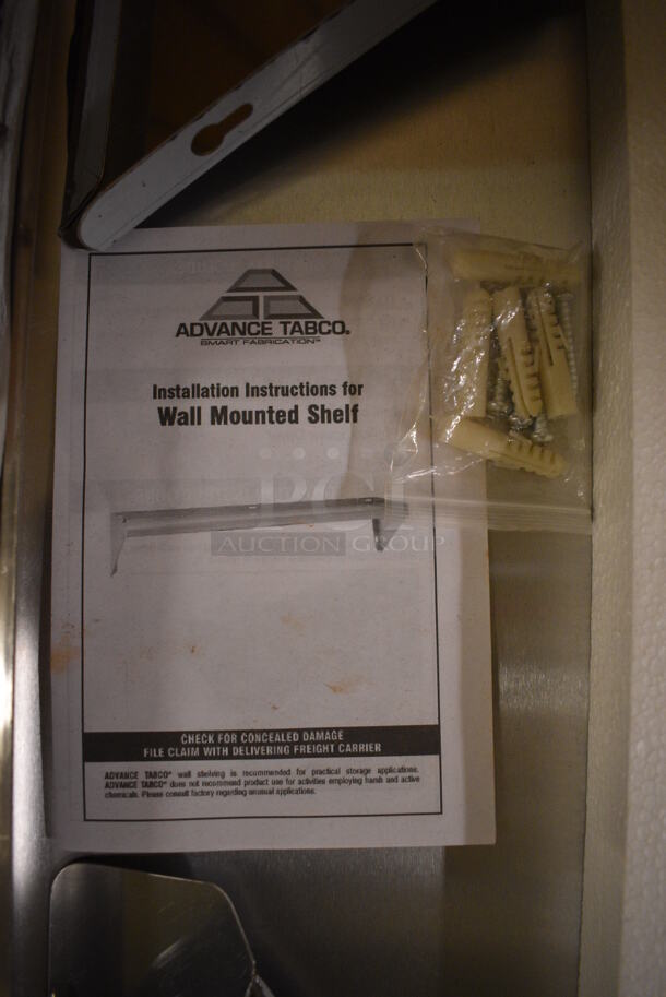 BRAND NEW IN BOX! Advance Tabco Stainless Steel Shelf w/ Brackets. 36x11x3. (south basement 012) - Image 4 of 5