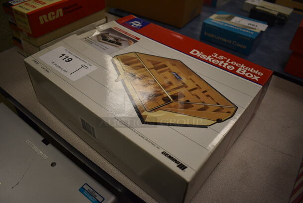 IN ORIGINAL BOX! PC 3.5" Lockable Diskette Box. 13x10x4.5. (room 105) - Image 2 of 3