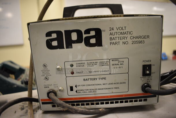 Nilfisk Advance Model BA 5321 Floor Cleaner w/ Apa Automatic Battery Charger. 30x51x41. (south basement 019) - Image 6 of 8