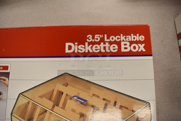 IN ORIGINAL BOX! PC 3.5" Lockable Diskette Box. 13x10x4.5. (room 105) - Image 3 of 3