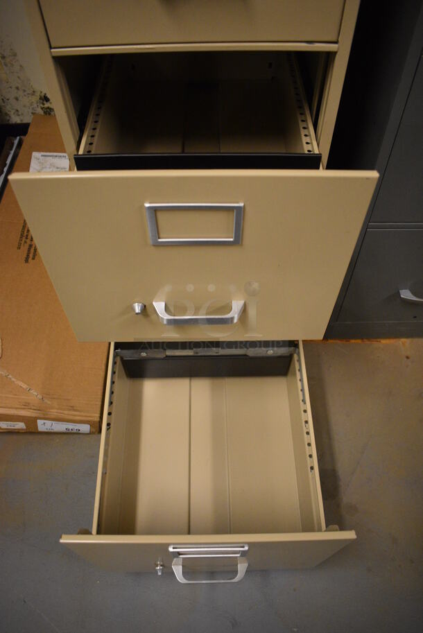3 Various Metal 4 Drawer Filing Cabinets. 15x26x52. 3 Times Your Bid! (south basement 012) - Image 3 of 8