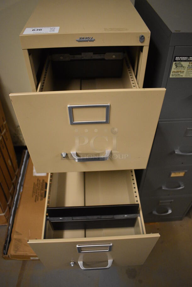 3 Various Metal 4 Drawer Filing Cabinets. 15x26x52. 3 Times Your Bid! (south basement 012) - Image 4 of 8