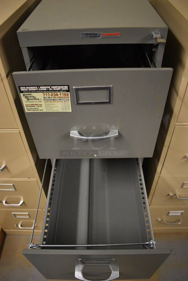 3 Various Metal 4 Drawer Filing Cabinets. 15x26x52. 3 Times Your Bid! (south basement 012) - Image 6 of 8