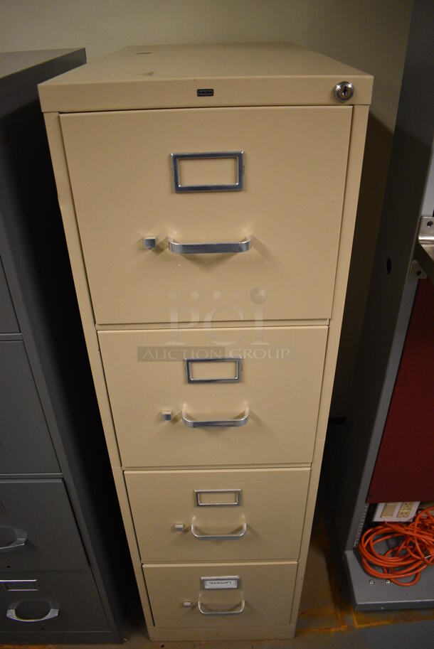 3 Various Metal 4 Drawer Filing Cabinets. 15x26x52. 3 Times Your Bid! (south basement 012) - Image 7 of 8