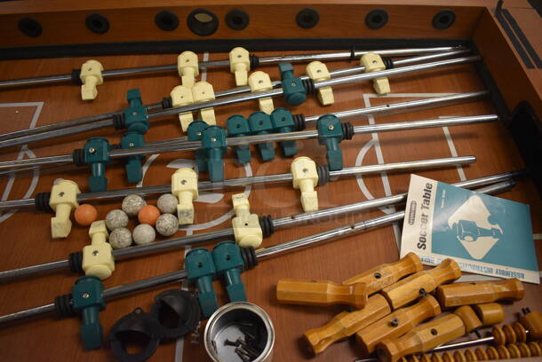 Harvard Wood Pattern Foosball Table. 31x55x34.5. (room 211) - Image 6 of 10
