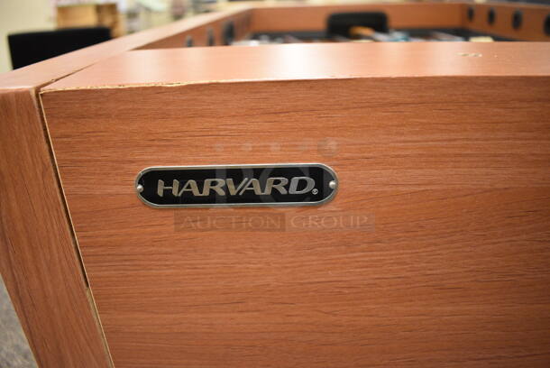 Harvard Wood Pattern Foosball Table. 31x55x34.5. (room 211) - Image 9 of 10