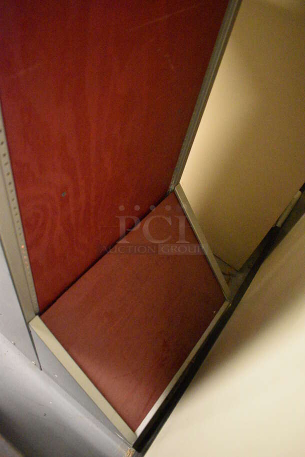 Red and Metal Unit. 21x26x78. (south basement 012) - Image 4 of 5