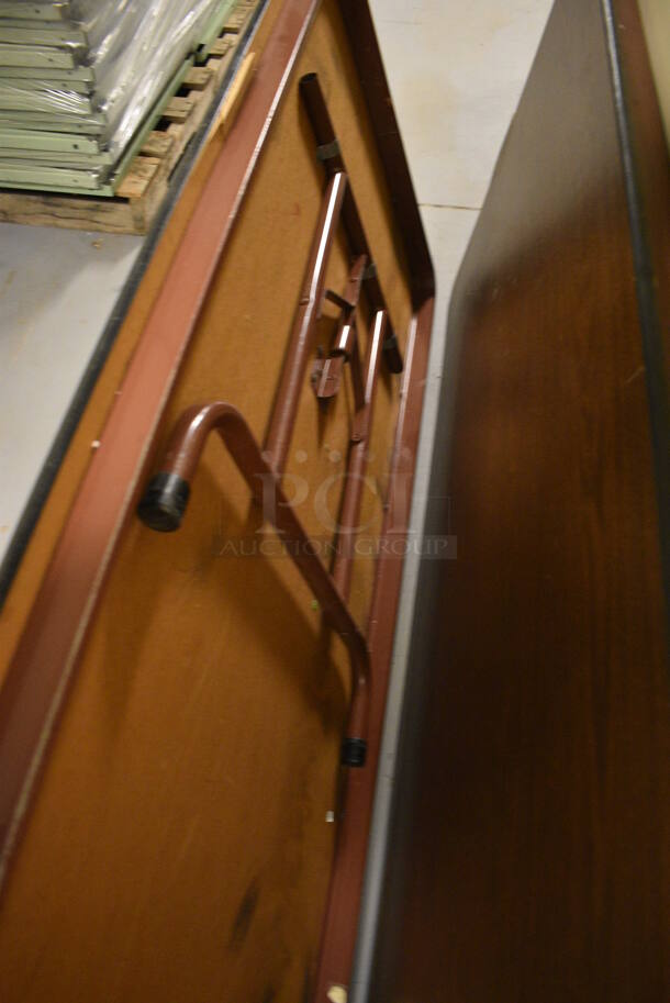 2 Wood Pattern Folding Tables. 96x30x30. 2 Times Your Bid! (south basement 012) - Image 4 of 4