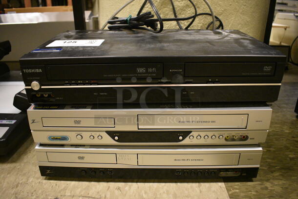 3 Various DVD Players; Toshiba and Zenith. 17x9x4. 3 Times Your Bid! (room 105)