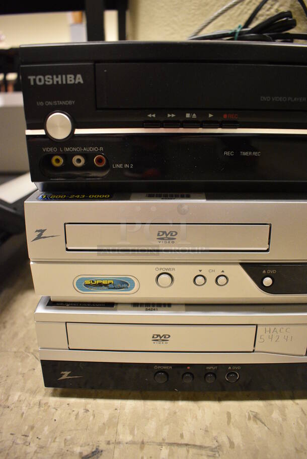 3 Various DVD Players; Toshiba and Zenith. 17x9x4. 3 Times Your Bid! (room 105) - Image 2 of 4