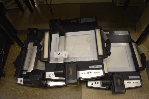 3 Samsung Model SDP-900DXA Digital Presenters. 22x24x7. 3 Times Your Bid! (room 105)