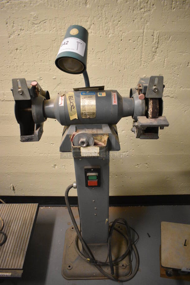 Rockwell Model 23-751 Metal Floor Style Bench Grinder. 230/460 Volts, 3 Phase. 20x14x49. (south basement 012)