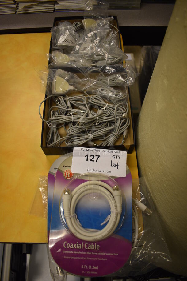 ALL ONE MONEY! Lot of Various Wires Including Coaxial Cables. (room 105)