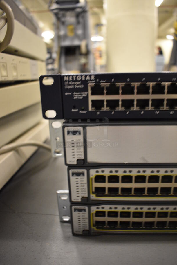 4 Various Units; 3 Cisco Catalyst Units and Netgear Unit. Includes 19x10x2. 4 Times Your Bid! (south basement 019) - Image 2 of 6