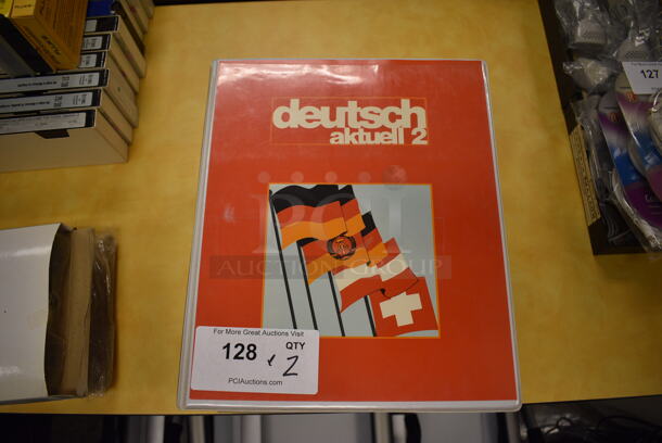 ALL ONE MONEY! Lot of 2 Binders of Self Teaching German. (room 105)