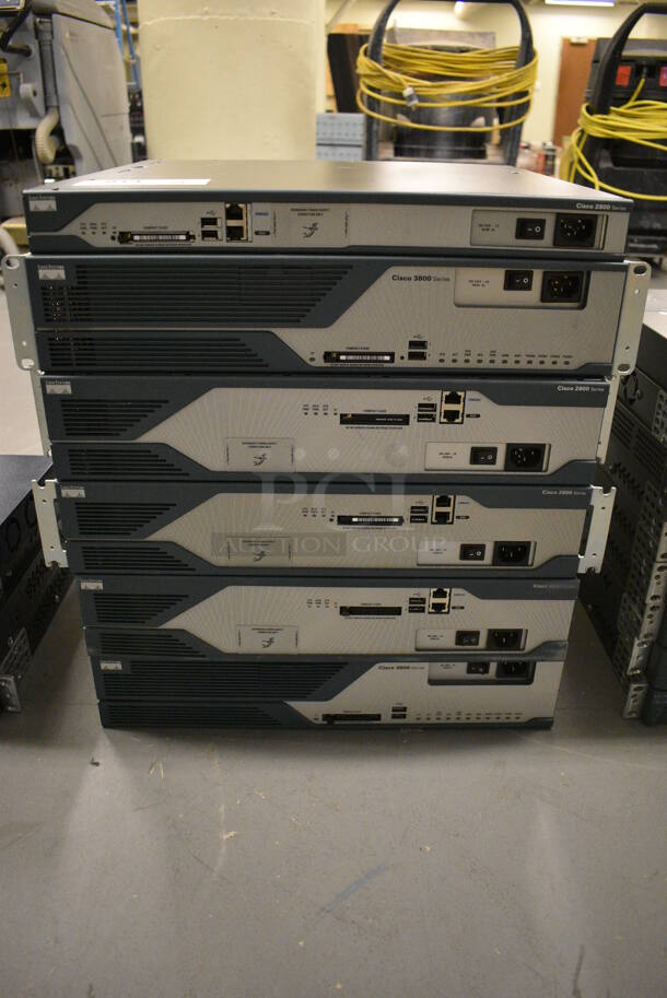 6 Various Cisco Systems Units Including 2800 Series and 3800 Series. Including 19x16.5x4. 6 Times Your Bid! (south basement 019) - Image 1 of 6