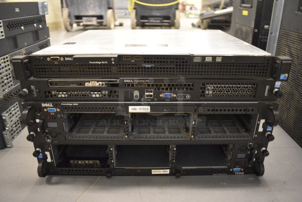 4 Various Rack Units Including Dell PowerEdge 2850. Includes 19x28x3.5. 4 (south basement 019)