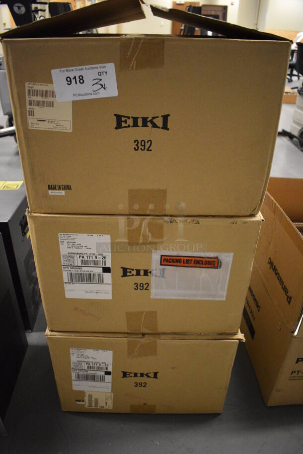 3 BRAND NEW IN BOX! Eiki Overhead Projectors. 14x17x10. 3 Times Your Bid! (south basement 019) - Image 4 of 5