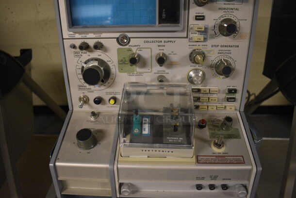 Tektronix Type 576 Metal Curve Tracker on Cart w/ Commercial Casters. 18x28x48. (south basement 012) - Image 5 of 8