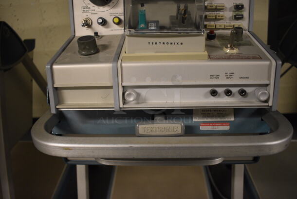 Tektronix Type 576 Metal Curve Tracker on Cart w/ Commercial Casters. 18x28x48. (south basement 012) - Image 6 of 8