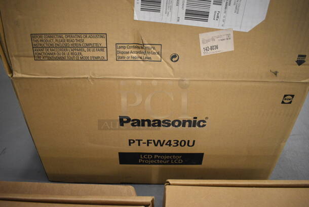BRAND NEW IN BOX! Panasonic PT-FW430U Projector. 13x17x7. (south basement 019) - Image 4 of 4