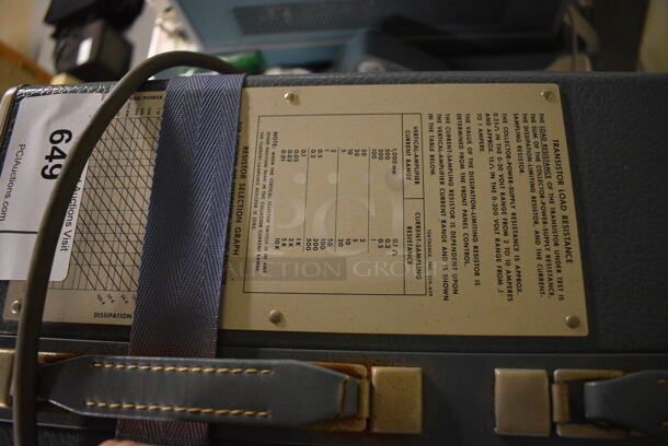 Tektronix Type 575 Metal Transistor Curve Tracker on Cart w/ Commercial Casters. 18x28x49. (south basement 012) - Image 9 of 9