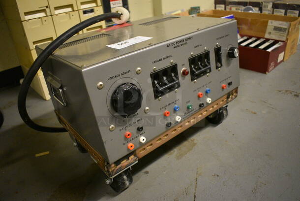 Hampden Model BPS-103 Metal AC DC Power Supply on Casters. 19x14x14. (south basement 012) - Image 3 of 9