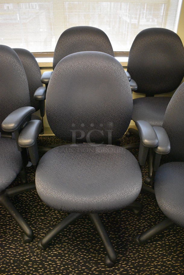 10 Office Chairs w/ Arm Rests on Casters. 24x22x39. 10 Times Your Bid! (room 220)