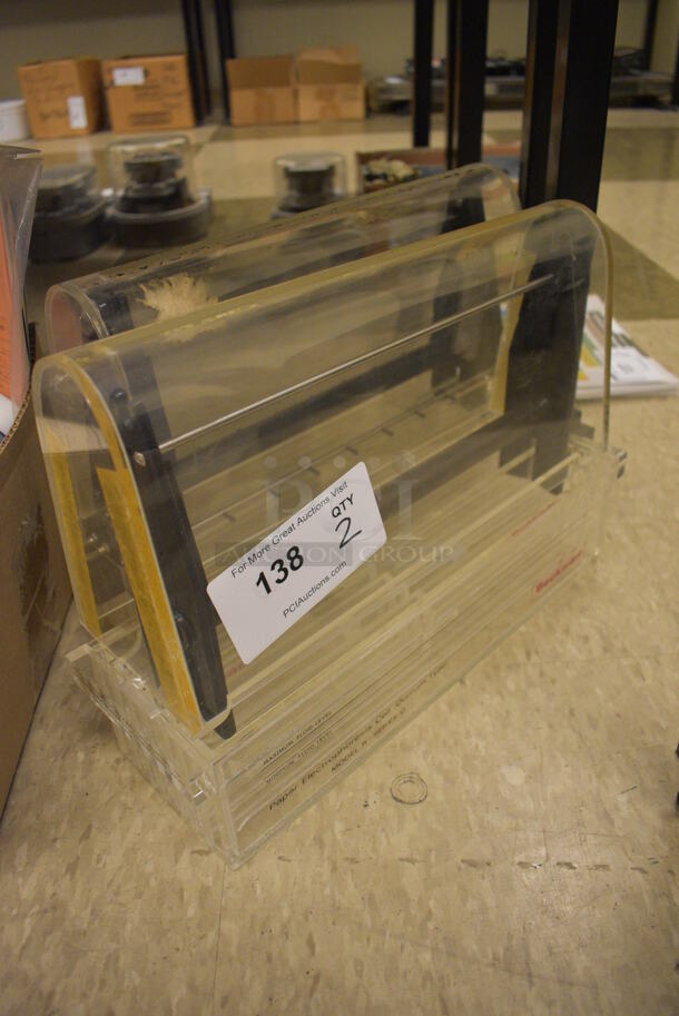 2 Clear Poly Bins. 16x4.5x10.5. 2 Times Your Bid! (room 105)