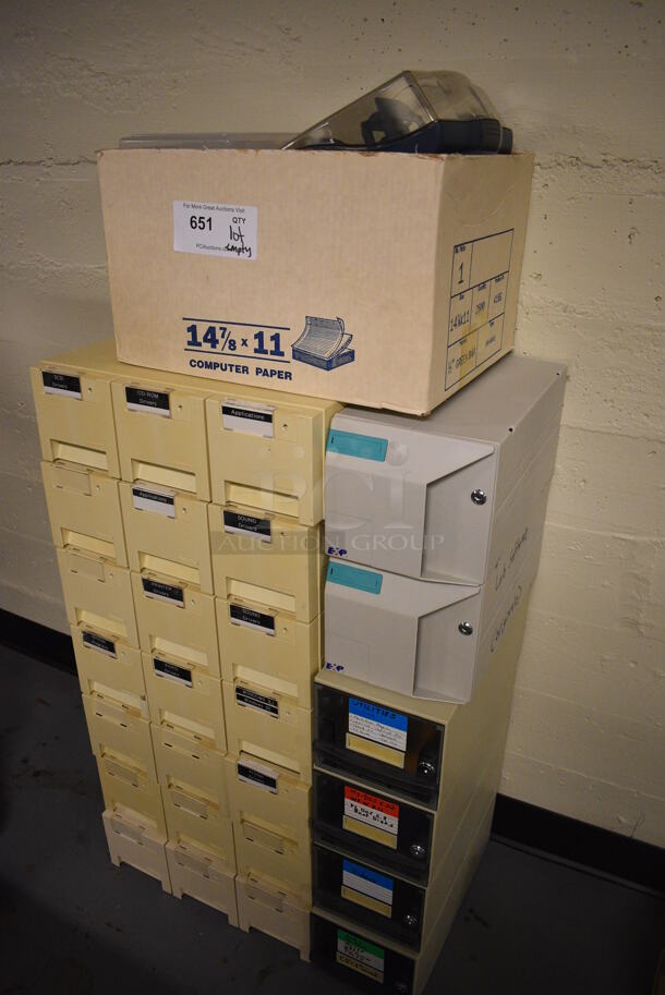 ALL ONE MONEY! Lot of Empty Poly Boxes! includes 15x13.5x5. (south basement 012) - Image 2 of 5