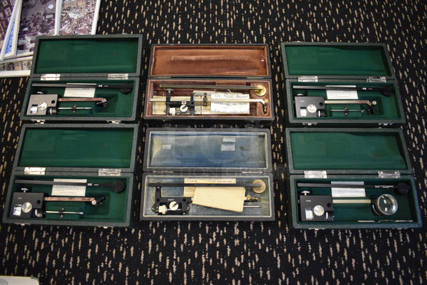 6 Various Compensating Polar Planimeters in Hard Case. 9x3.5x2. 6 Times Your Bid! (room 220)
