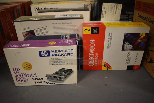ALL ONE MONEY! Lot of Various Items In Original Boxes Including Jet Direct 600N, PC Card and PCI Adapter. (south basement 012) - Image 2 of 9