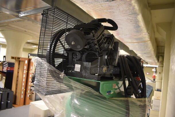 BRAND NEW! 4ME98A(AGM07) Green Metal Electric 60 Gallon Air Compressor. 31x18x69. (south basement 012) - Image 6 of 6