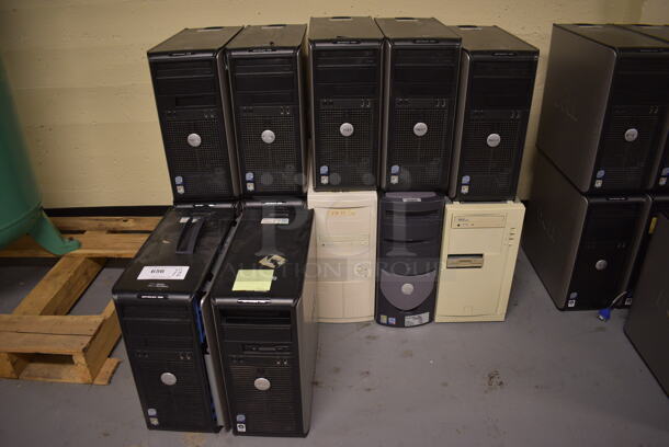 12 Various Computer Towers. Includes 7x17.5x17. 12 Times Your Bid! (south basement 012) - Image 1 of 7