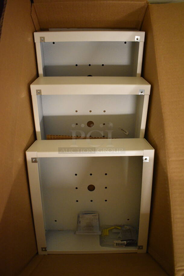 ALL ONE MONEY! Lot of 27 White Metal Boxes! 11.5x11.5x4. (south basement 019) - Image 1 of 4