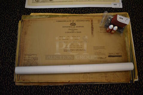 ALL ONE MONEY! Lot of Various Construction Sheets. Includes 35x22. (room 220)