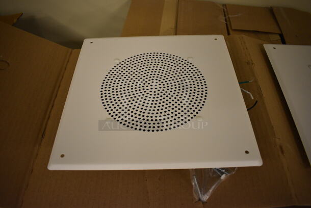 ALL ONE MONEY! Lot of 14 White Metal Speakers. 11.5x11.5x3. (south basement 019) - Image 2 of 5