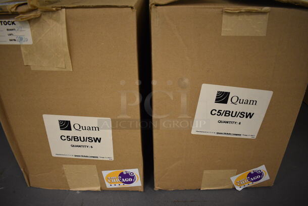 ALL ONE MONEY! Lot of 14 White Metal Speakers. 11.5x11.5x3. (south basement 019) - Image 5 of 5