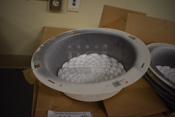 ALL ONE MONEY! Lot of 4 Boxes of Quam White Speaker Enclosure. 12.5x12.5x4. (south basement 019) - Image 1 of 6