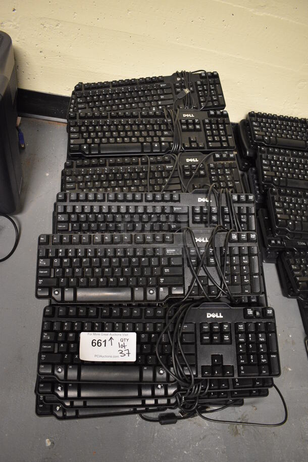 ALL ONE MONEY! Lot of 37 Various Computer Keyboards! Includes 17.5x5.5x1.5. (south basement 012) - Image 1 of 3