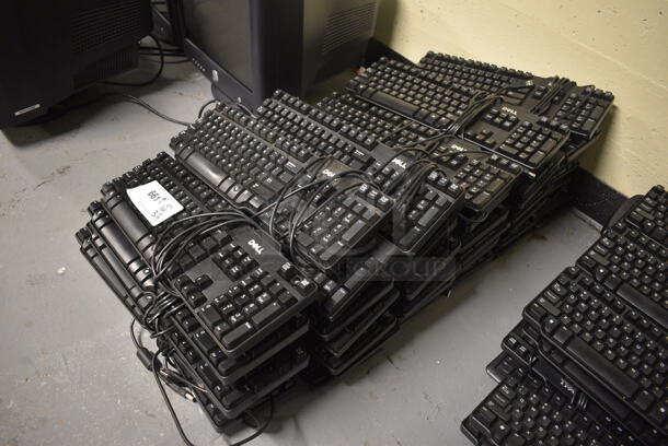ALL ONE MONEY! Lot of 37 Various Computer Keyboards! Includes 17.5x5.5x1.5. (south basement 012) - Image 2 of 3