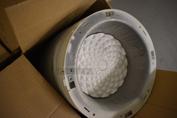 ALL ONE MONEY! Lot of 4 Boxes of Quam White Speaker Enclosure. 12.5x12.5x4. (south basement 019) - Image 3 of 6