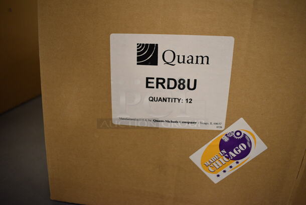 ALL ONE MONEY! Lot of 4 Boxes of Quam White Speaker Enclosure. 12.5x12.5x4. (south basement 019) - Image 5 of 6