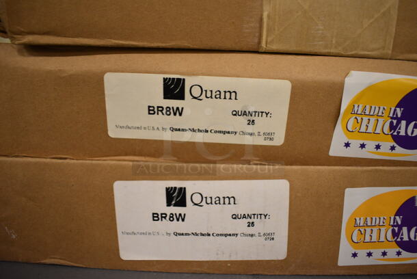 ALL ONE MONEY! Lot of 3 Boxes of Quam White Round Speaker Covers. 13x13. (south basement 019) - Image 4 of 4