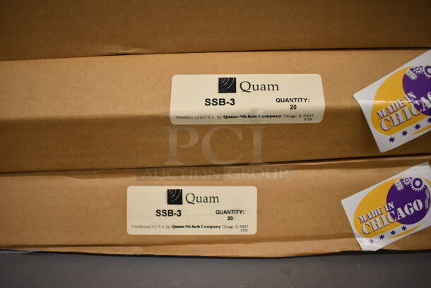 ALL ONE MONEY! Lot of 4 Boxes of Quam SSB-3 Metal Mount Pieces! 24x14x1. (south basement 019) - Image 6 of 7