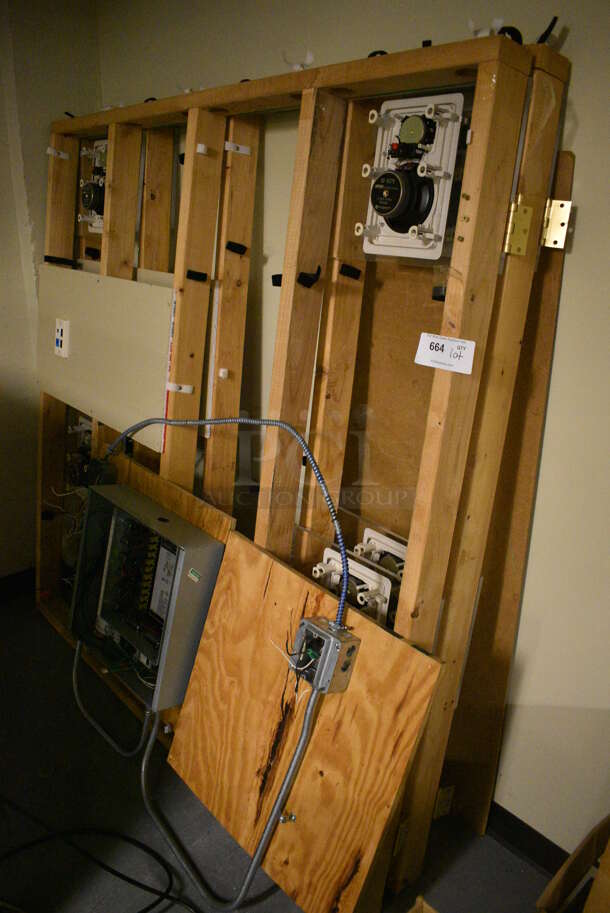 ALL ONE MONEY! Lot of Wooden Pieces and Electrical Units! Includes 66x3.5x66. (south basement 012) - Image 6 of 6
