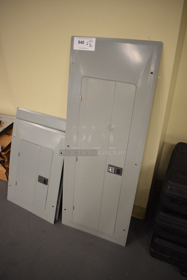ALL ONE MONEY! Lot of 3 Various Gray Metal Box Cover Panels! Includes 15.5x40. (south basement 019) - Image 4 of 4