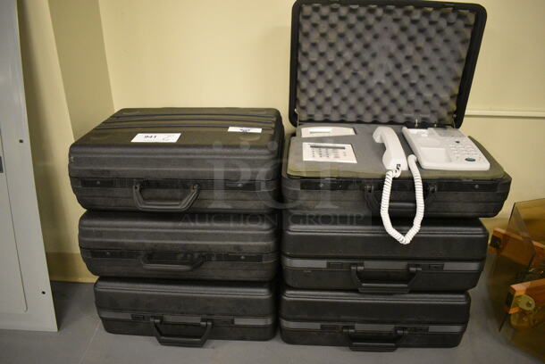 6 Thompson 2-9315A Telephone w/ 2 Boxes in Hard Case. 18x14x7. 6 Times Your Bid! (south basement 019) - Image 5 of 6